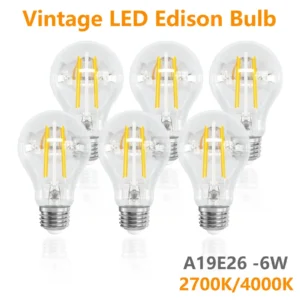 6PCS Vintage LED Edison Light Bulb E26